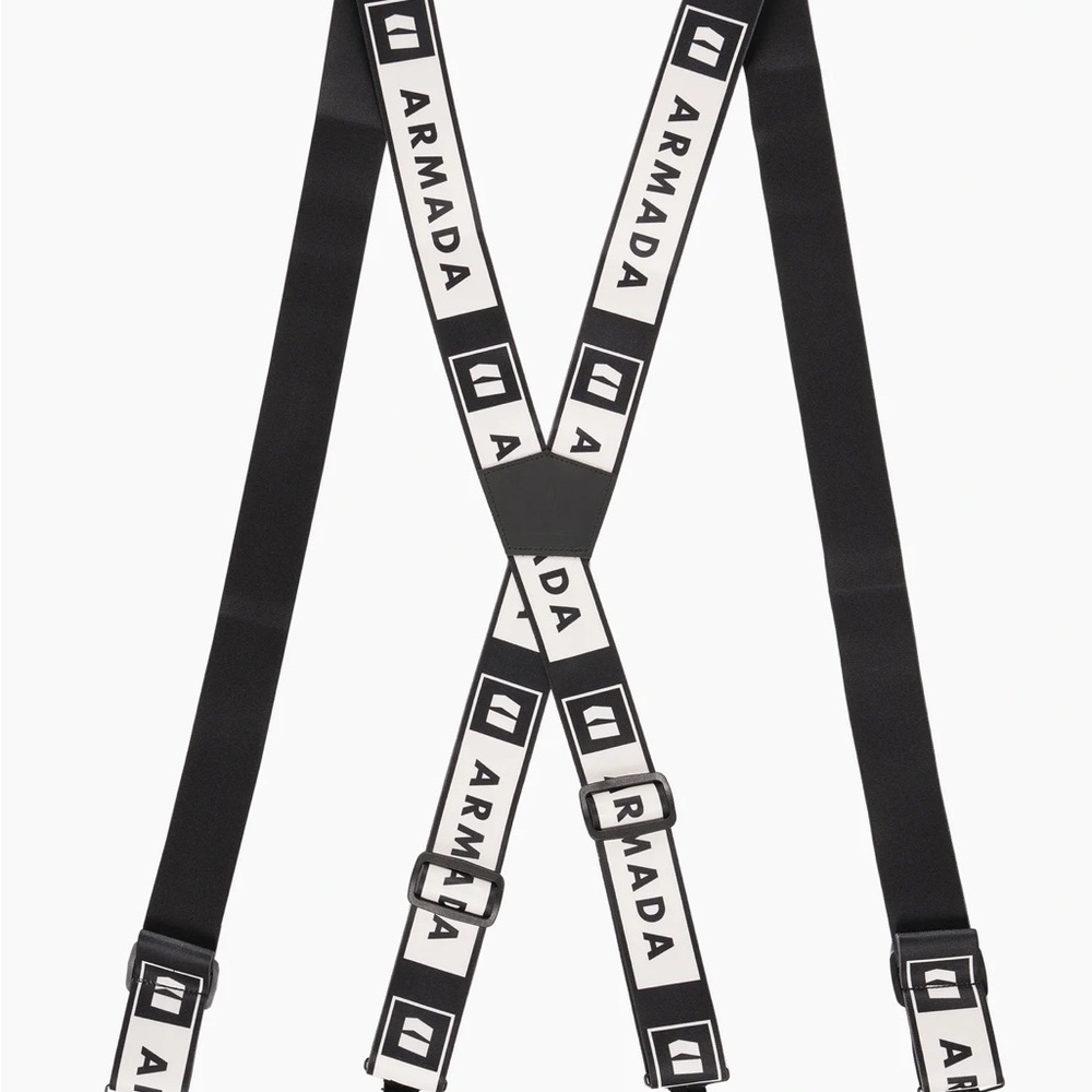 ARMADA Black and White Men's One Size Adjustable Ski Suspenders